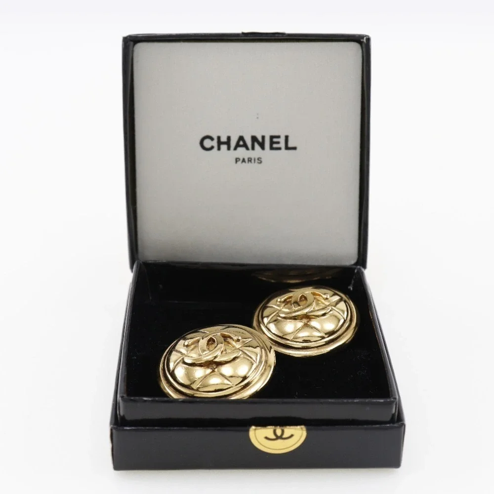 CHANEL Vintage Gold Earrings